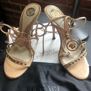 Versace Heels Size 36.5 Strappy Lace Up